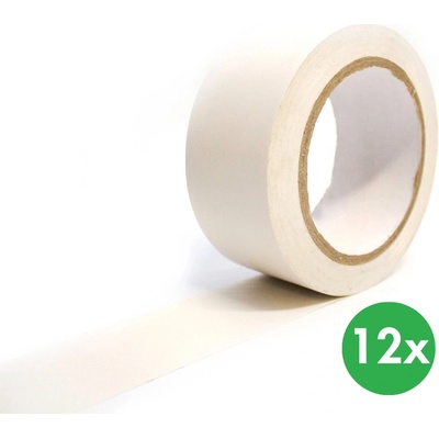 Rocol Samolepicí vyznačovací páskas33 m x 50 mm bílá 12 ks