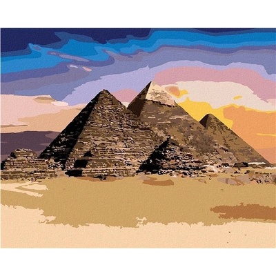 zuty Malování Podle Čísel Egypt Pyramidy 80 x 100 Cm Plátno