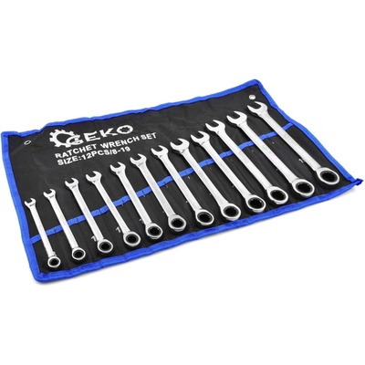 Geko sada ráčnových očkoplochých klíčů 12 ks 8-19 mm G10343