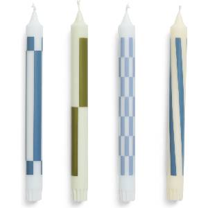 HAY Pattern Свещи синьо-зелени, 4 бр (AB361-D783)