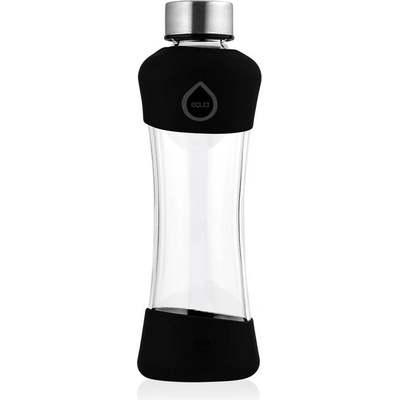 Equa Active sklenená fľaša na vodu Black 550 ml