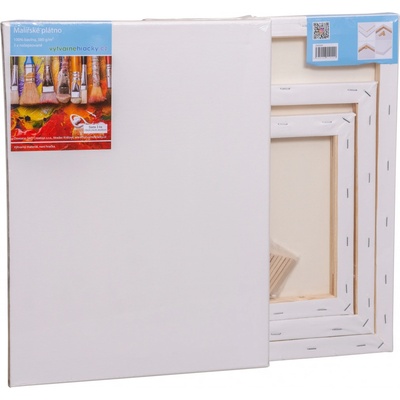 Malířská plátna 3 ks, 18x24, 24x30, 30x40 cm s gramáží 380 g/m2, 100% bavlna, 3 x šepsován – Hledejceny.cz