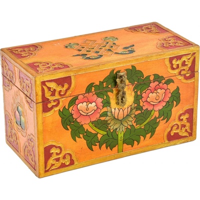 Sanu Babu dřevěná šperkovnice ručně malovaná buddhistické motivy