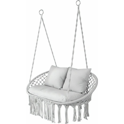 Gardlov 27378 Dvojité závěsné houpací křeslo šedé – Zboží Dáma