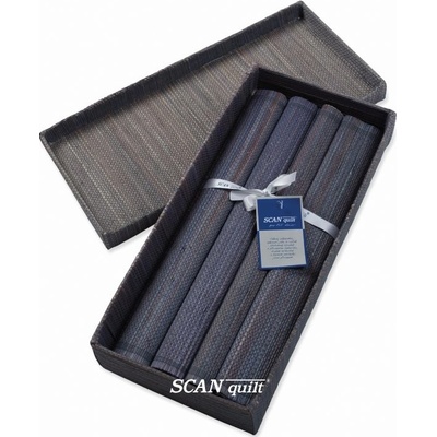 SCANquilt prostírání Grass box 4 ks tmavě modrá prostírání 30x45cm