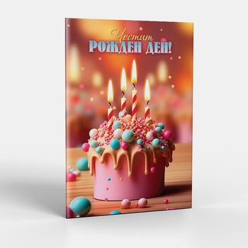 ЗАХЛАС Поздравителна картичка с плик Честит рожден ден