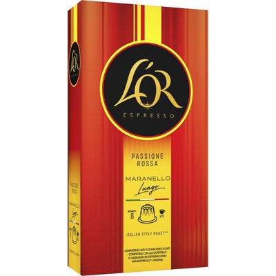 L'OR Maranello Passione Lungo pražená mletá káva v kapsuliach 10 ks 52 g