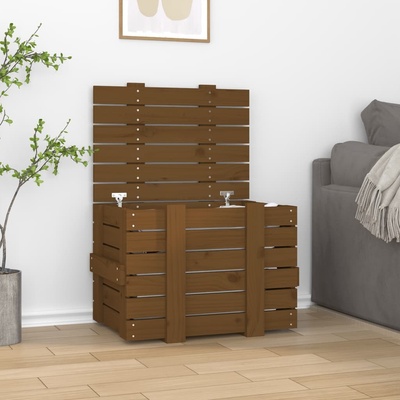 vidaXL Úložný box medově hnědý 58 x 40,5 x 42 cm masivní borové dřevo