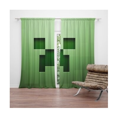 Sablio Závěsy Green Blocks: 2 ks - 140x250 cm - Sablio