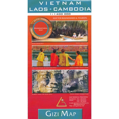mapa Vietnam Laos,Cambodia 1:1,4 mil.