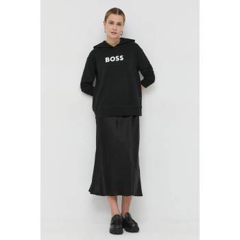 HUGO BOSS Памучен суичър boss в черно с качулка принт 50468367 (50468367)