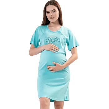 Image 1 of Тюркоазена нощница за кърмачки със зайчета