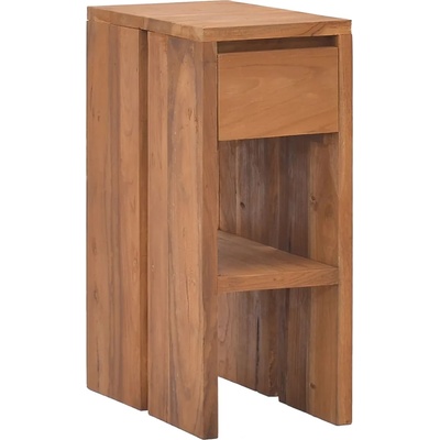 vidaXL Нощно шкафче, 20x35x50 см, тиково дърво масив (326122)