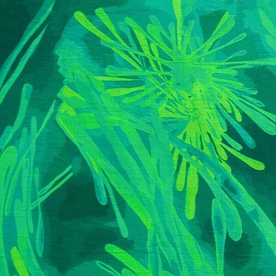 Šatovka SALMA sea green vzor, š.140