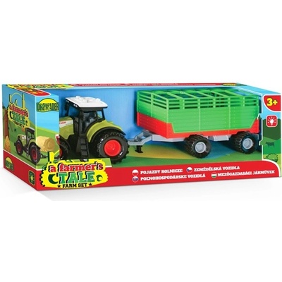 Dromader Traktor s vlečkou na seno na batérie 30cm