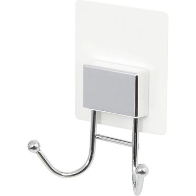 Dvojitý samolepicí háček Compactor Bestlock Magic systém bez vrtání, chrom, nosnost až 3kg RAN6847