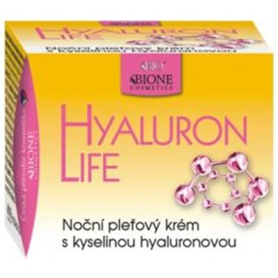 Drogerex Bione Cosmetics Hyaluron Life нощен крем с хиалуронова киселина 51 мл