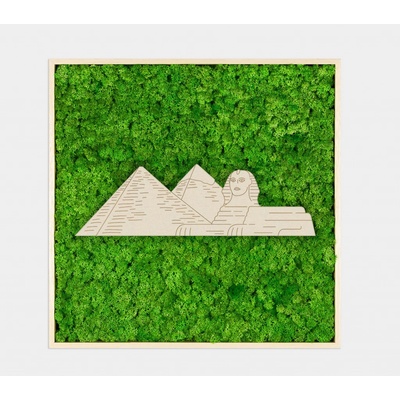 Lišajníkový obraz svetových monumentov Biele drevo, Pyramídy a Sfinga