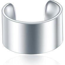 SARINES Jednoduchý široký ear cuff ve stříbrné barvě S1095