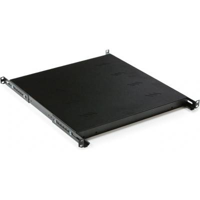 TRITON Police s perforací 19", 1U/750mm, nosnost 80kg, černá, RAB-UP-750-A4