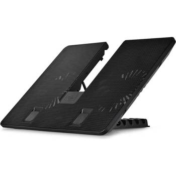 Deepcool U Pal Laptop Cooling Stand 14 cm Fans - охлаждаща ергономична поставка за Mac и преносими компютри (черен)