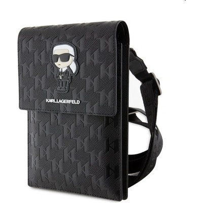 Karl Lagerfeld Saffiano Monogram Ikonik NFT černé – Sleviste.cz