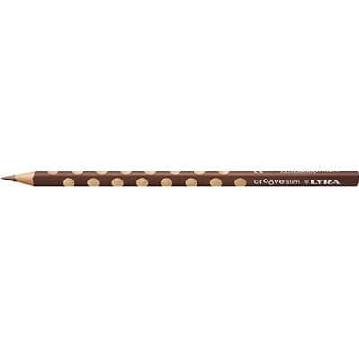 Lyra Groove Slim trojúhelníková tenká barevná tužka tmavě hnědá 2820080