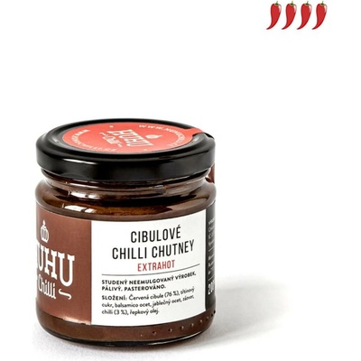 Huhu Chilli Cibulové chutney EXTRAHOT 200ml