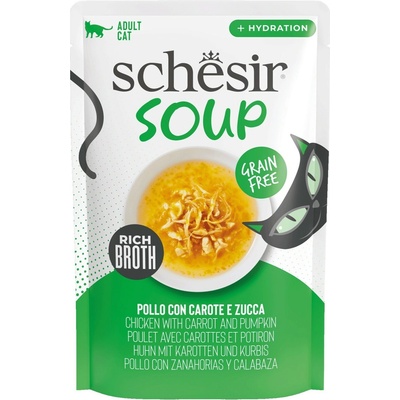 Schesir Cat Adult Soup kuře mrkev dýně 40 g