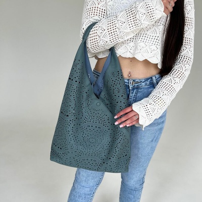 kabelka na rameno 2v1 L-391-25-denim Modrá