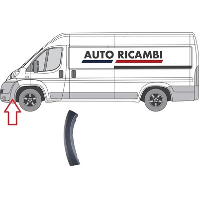 Ochranná lišta Fiat Ducato 2006-2014 levá, lem náraznika 735423193