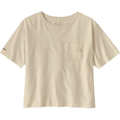 Patagonia Дамска тениска Patagonia Women's Fitz Roy Massif Easy Cut Pocket Tee T-shirt - Undyed Natural (916-7798-0414)