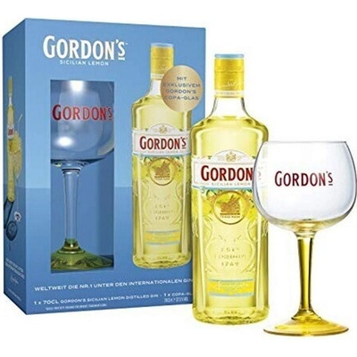 Gordon's Sicilian Lemon Gin 37,5% 0,7 l (darčekové balenie 1 pohár)