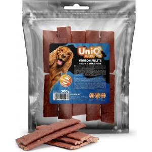 Uniq Pets Meaty Venison Fillets - лакомства за кучета с еленско месо, 300 г