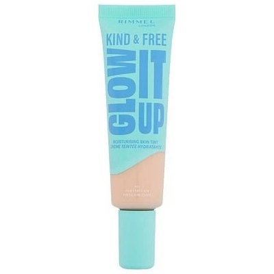 Rimmel London Kind & Free Glow It Up Moisturising Skin Tint hydratační make-up pro citlivou, suchou a normální pleť 001 Fair Porcelain 30 ml