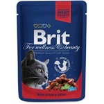 Brit Premium Cat Pouch Beef Stew & Peas пауч за котки с говеждо и грах 100gr