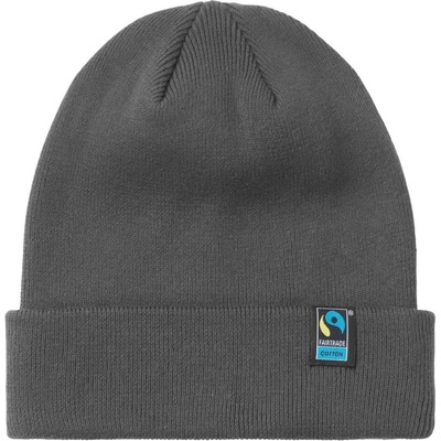 Neutral čepice O 93056 bio fairtrade pletená Charcoal