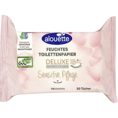 alouette Vlhčený Sensitive Deluxe 50 ks