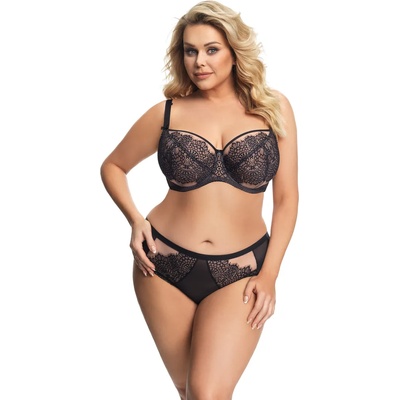 Gorsenia Бразилиани с дантела в черен цвят ravenna k679eh-58639-czarny - Черен, размер s