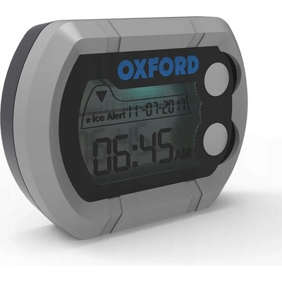 digitalni hodinky ateplomer oxford micro clock na motocykl vodeodolne stribrna