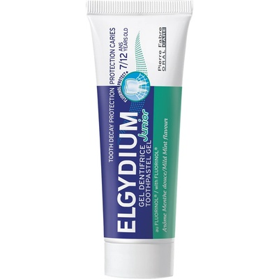 ELGYDIUM Junior Гелообразна паста за зъби, ментов аромат, 7-12 години, 50 ml