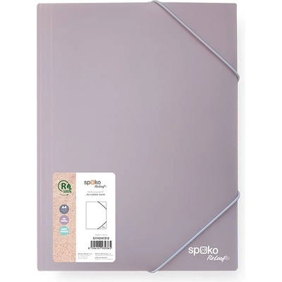 Spoko Гумена папка SPOKO ReLeaf PP A/4 SoftTouch лилава S111041312 (S111041312)