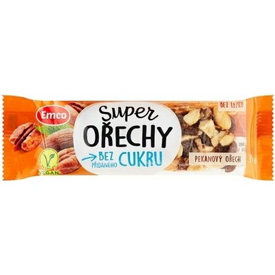 Emco Arašidová tyčinka s mandľami a pekanovými orechmi 35 g
