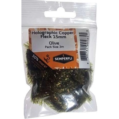 Semperfli Šenylka Copper Tinsel Fleck Large Olive 15mm
