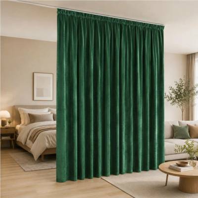 Dekorační závěs s řasící páskou PIERRE CARDIN 300 zelená 140x300 cm (cena za 1 kus) MyBestHome