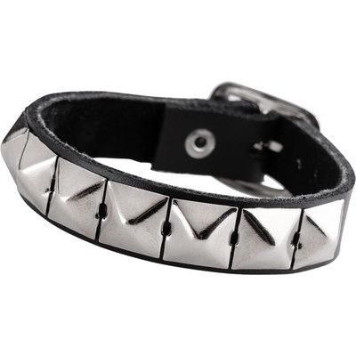 Black & metal кожа на гривната пирамиди 1 - bwz-220