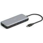 ASSMANN DA-70915 8-портово USB-C докинг устройство с 2x HDMI, 3x USB 3.0, 1x RJ45 LAN, 1x SD, 1x MicroSD и 1x USB-CPD