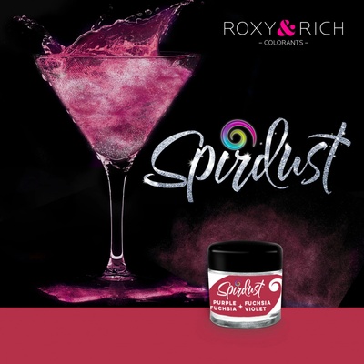 Roxy and Rich Spirdust metalická na nápoje fialová fuchsiová 1,5 g