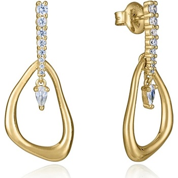 Viceroy Slušivé pozlátené náušnice s čírymi zirkónmi 13228E000-30