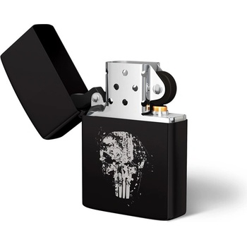 Image 1 of DRAGOWA Бензинова запалка с гравировка Frank the Punisher, черна (20625)